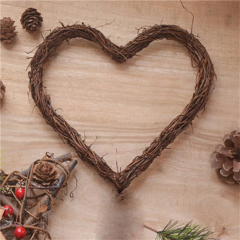 Рождественский натуральный сушеный венок из ротанга Рождественская гирлянда