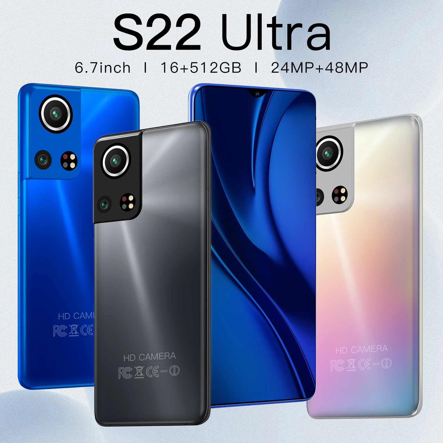 

S22 Ultra 6,7 , 16 + 512 , 24 + 48 , , 6000 , MT6989, Andriod 10,0