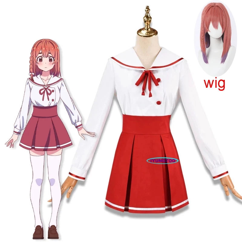 

Anime Rent A Girlfriend Kanojo Okarishimasu Sakurasawa Sumi Cosplay Costume Women School Uniform Dress Halloween Carnival Outfit