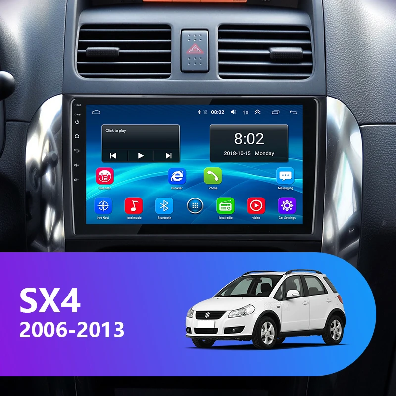 JMCQ 9 &quotдля Suzuki SX4 2006 2013 автомобильный Радио Wifi Android плеер GPS навигация Мультимедиа