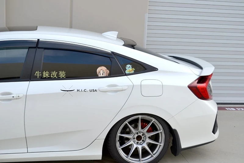Для Honda Civic- модель спойлер на крыше высокое качество PMMA материал Автомобильный задний спойлер Civic спойлер на крыше
