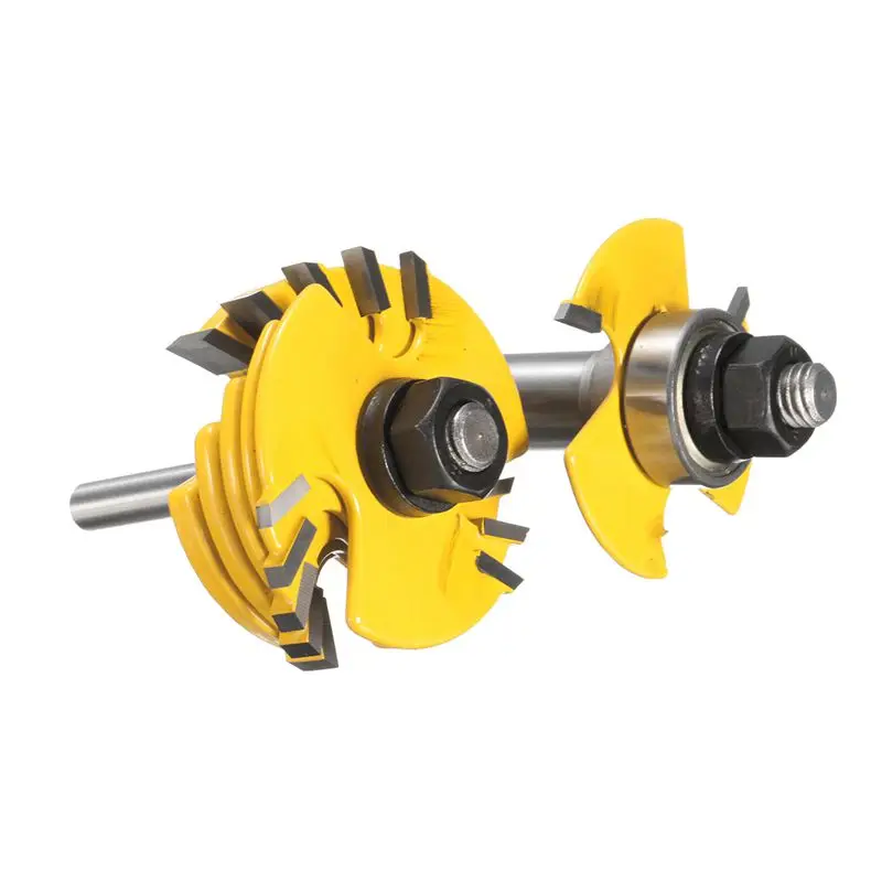 

2Pcs Slot Cutter 3 Wing Router Bit 1/2 &1/4 inch Shank Adjustable Woodworking Tool