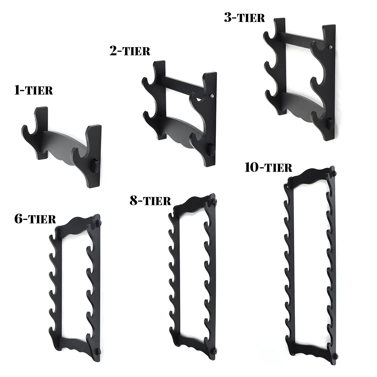 Japanese Samurai Sword Holder Black Wood Katana Stand Hanger Bracket Rack Display Wall-mount | Дом и сад