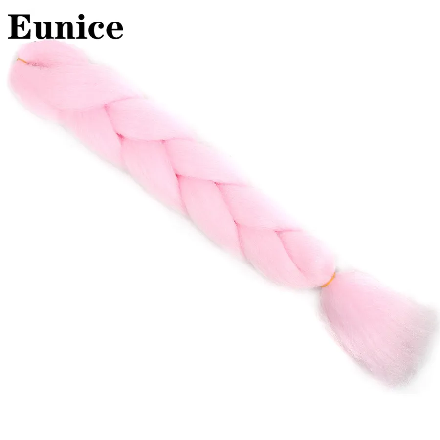 Pink 24 дюйма, 100 г, светящиеся большие синтетические косы, блестящие волосы в темноте, мягкие плетеные волосы для наращивания, рождественский подарок, волосы Юнис - Цвет: Pink