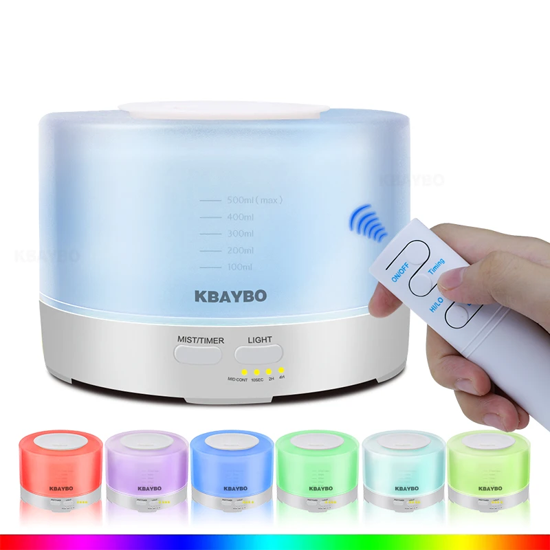 

500ml Ultrasonic Air Aroma Humidifier LED Lights Electric Aromatherapy Essential Oil Aroma Diffuser With APP Remote Control