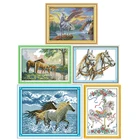 Мерседес лошади, наборы для вышивки крестиком 11CT14CT, печатные узоры, рукоделие DMC на ткани, шитье, вышивка, наборы для вышивки, Декор