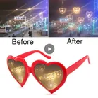 Эффекты в форме сердца, очки, часы светильник, переход в очки в форме сердца в ночное время, индивидуальные очки