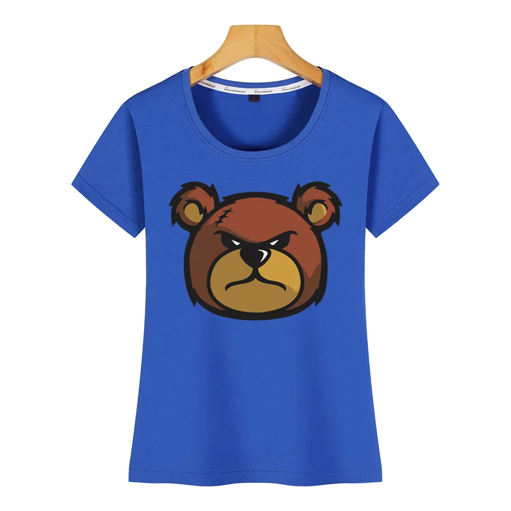 Топы Футболка Для женщин angry мишки каваи надписи принт Женская футболка|Футболки|