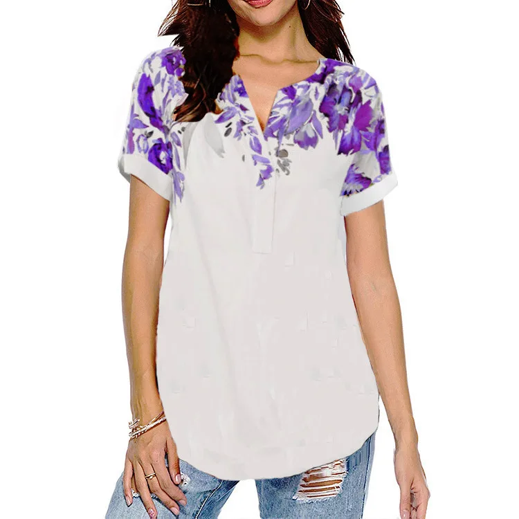 

Women's T-shirt Printed Leisure Short Sleeves