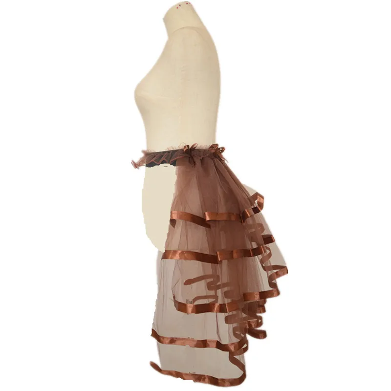 Фатиновая юбка Burlesque черная сетчатая накидка в стиле стимпанк с многоярусными