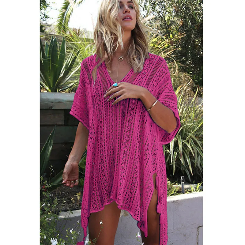 

2018 New Arrivals Sexy Beach Cover up White Crochet Robe de Plage Pareos for Women Swim Wear Saida de Praia Beachwear Coverups