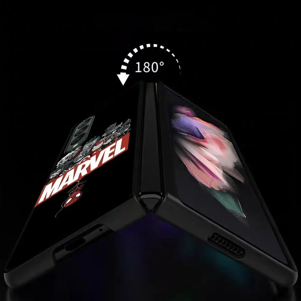 Чехол Zfold4 с героями Marvel Капитан Мстители чехол для Samsung Galaxy Z складной D3 Жесткий
