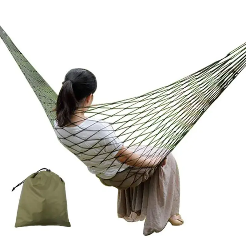 

Portable Garden Nylon Hammock Sewing Chair Hanging Mesh Single Sleeping Bed for Outdoor Travel Camping