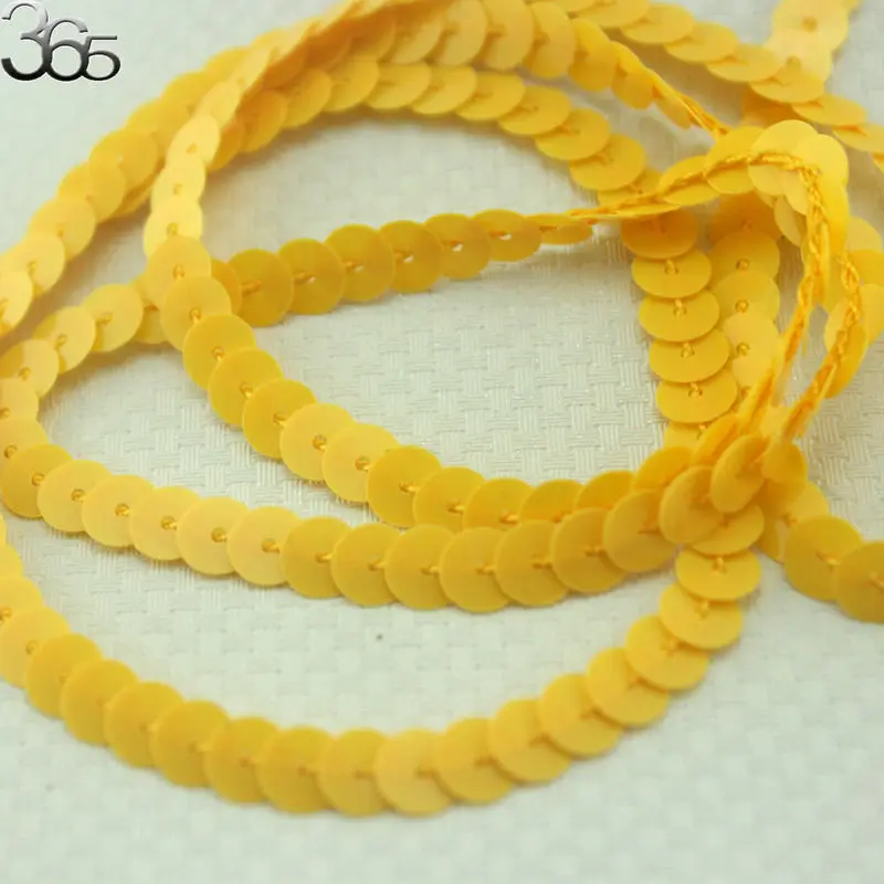Free Shipping 6mm 10/100 Yards Yellow Coin Connect Sequin Strip Beads Diy Sew On Jewelry Accessories | Украшения и аксессуары