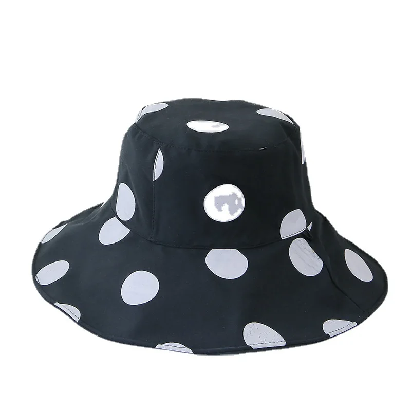 

Fisherman's hat double sided fisherman's hat printed fisherman's hat large eaves sun visor black and white dot fisherman's hat