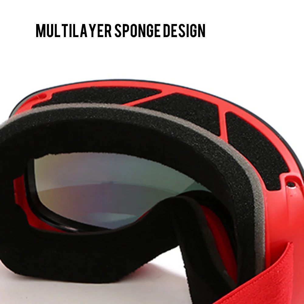 

Snow Goggles Double Layers Frameless Anti-fog UV Protection Snowboard Eyewear Ski Goggles for Men Women Outdoor Sport