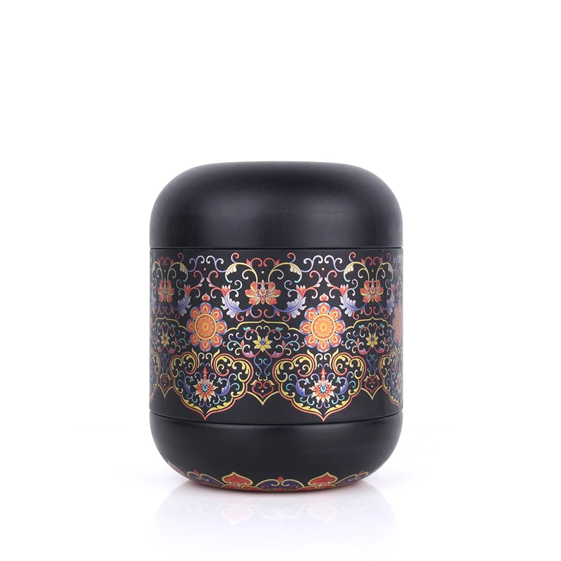 Black Size L Металлический пепел урна для кремационная зола держатель памятник человеческих животных маленьких животных Железный материал Собака Кошка Птица погребальная урна Keepsake - Цвет: Black Size L