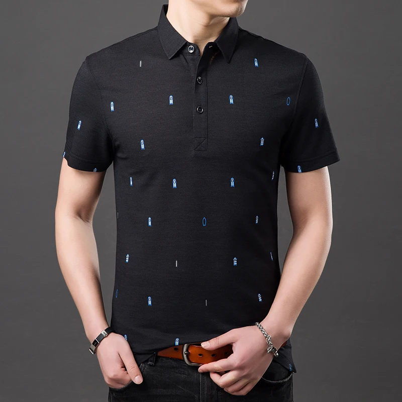 

Bamboo Great Fiber Quality Men Polos 2021 Summer New Brand EU Gentleman Designer Short Sleeve Business Casual Polo Shirts Y102