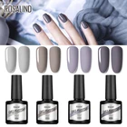 ROSALIND 8 мл УФ-гель для ногтей все для маникюра гель гибридные Лаки отмачиваемые ногти искусство полуперманентное верхнее покрытие гель лак