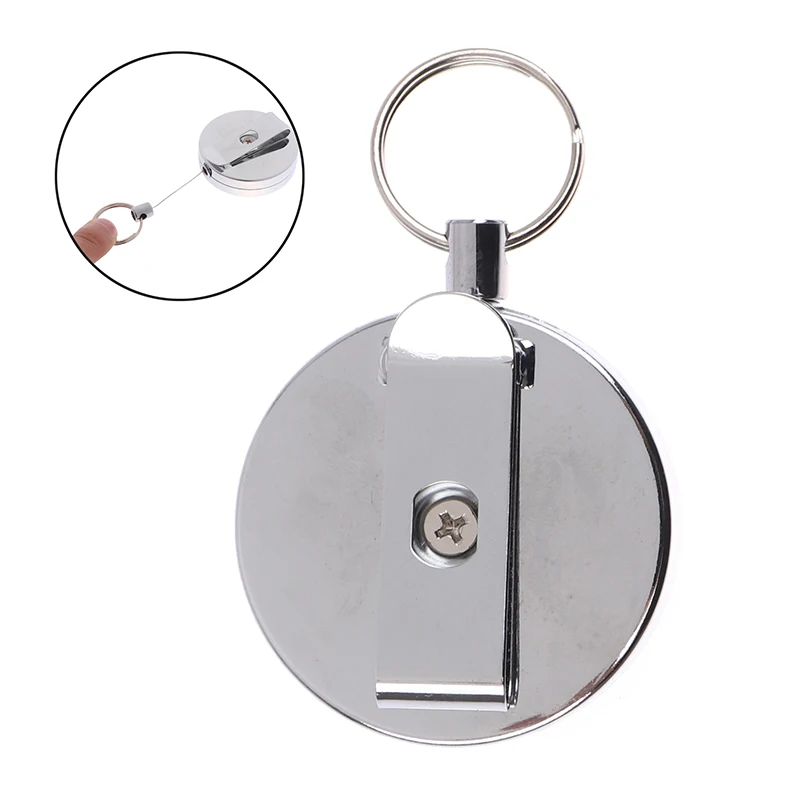 

New Arrive Retractable Pull Key Ring ID Badge Lanyard Name Tag Card Holder Belt Clip Metal Housing Metal Covers