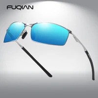 fuqian fashion driving polarized sunglasses men high quality metal square male sun glasses outdoor sunglass gafas de sol