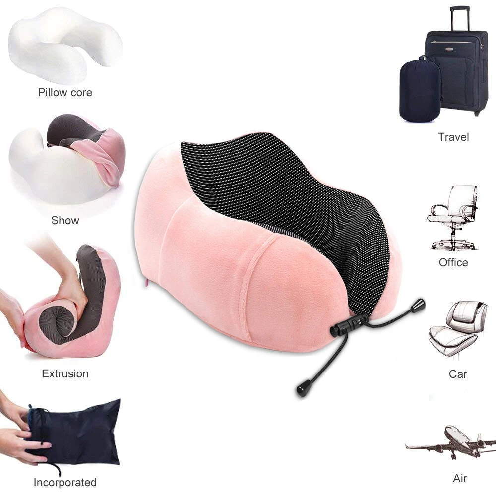 Подушки из пены с эффектом памяти 1 шт. мягкая дорожная подушка U-образной формы