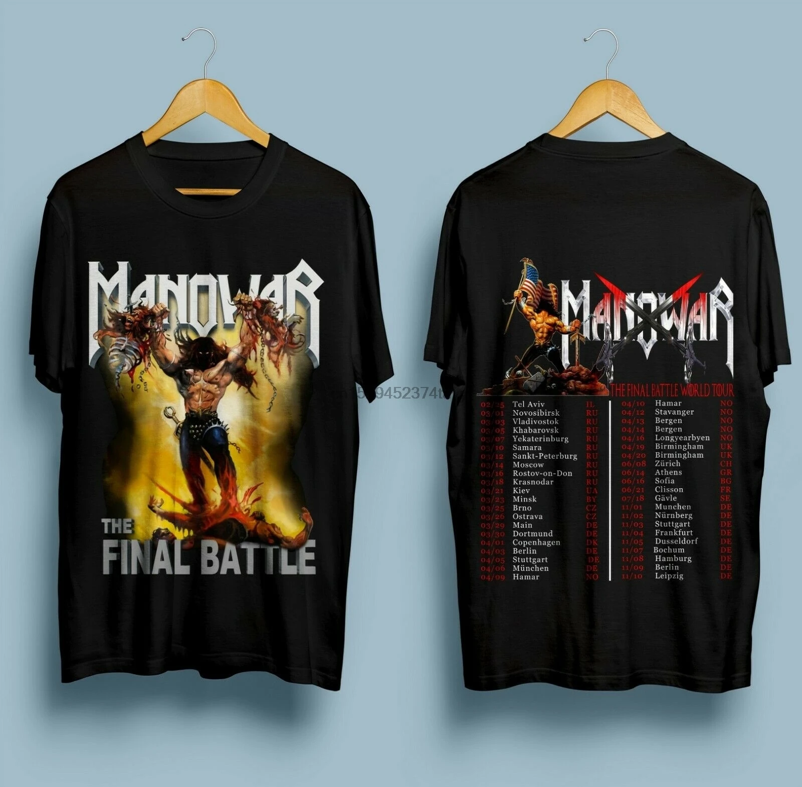 Подробная информация о моде новые футболки Manowar финального мирового турнира