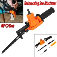 for electric drill wood metal cutting reciprocating saw jig attachment adapter household portable woodworking tool
