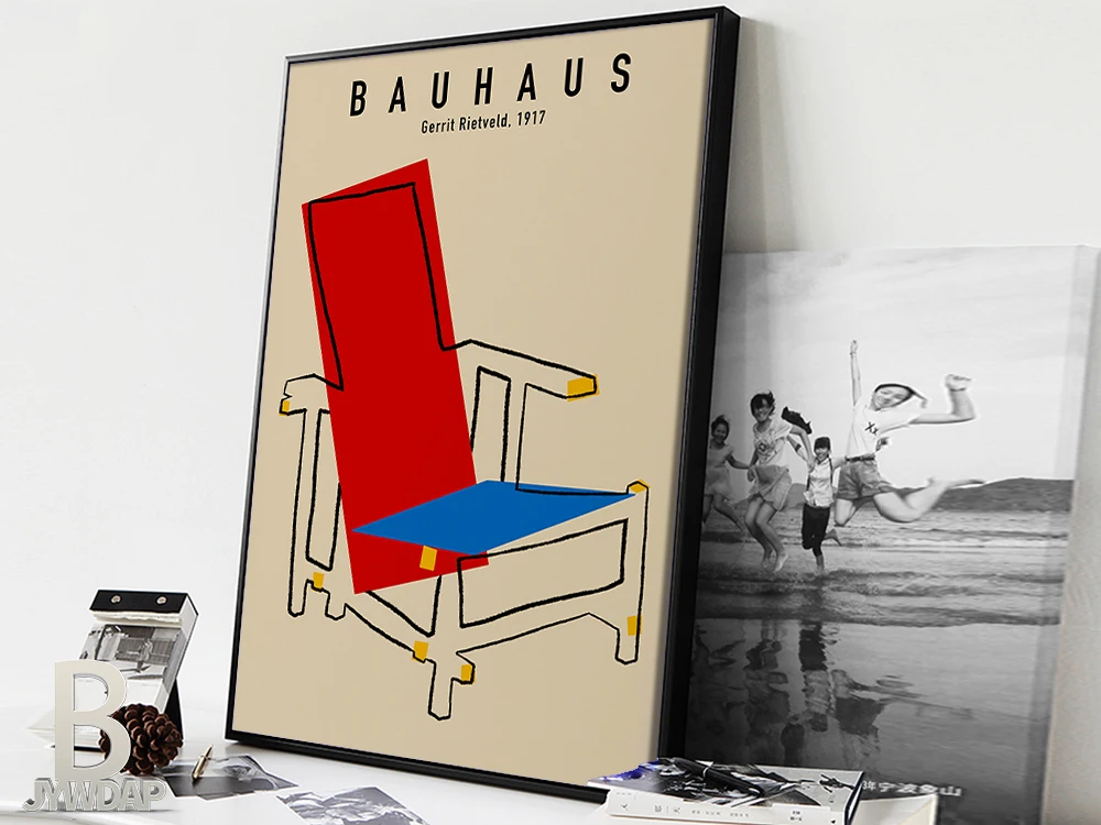 Плакаты и принты Bauhaus Aus פר 1923 Weimer Выставочный постер Настенная художественная