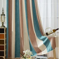 nordicblackout curtains for living room chenille jacquard stripe heavy thick insulated fabric bay window treatment drapes