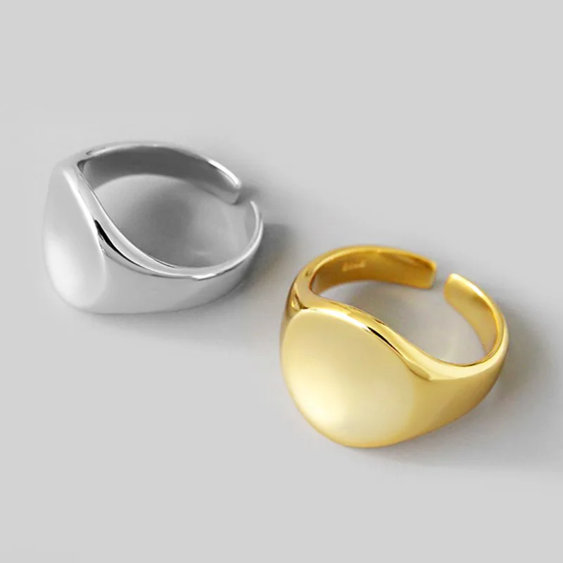 Мужское и женское кольцо из серебра 925 пробы с изменяемым размером