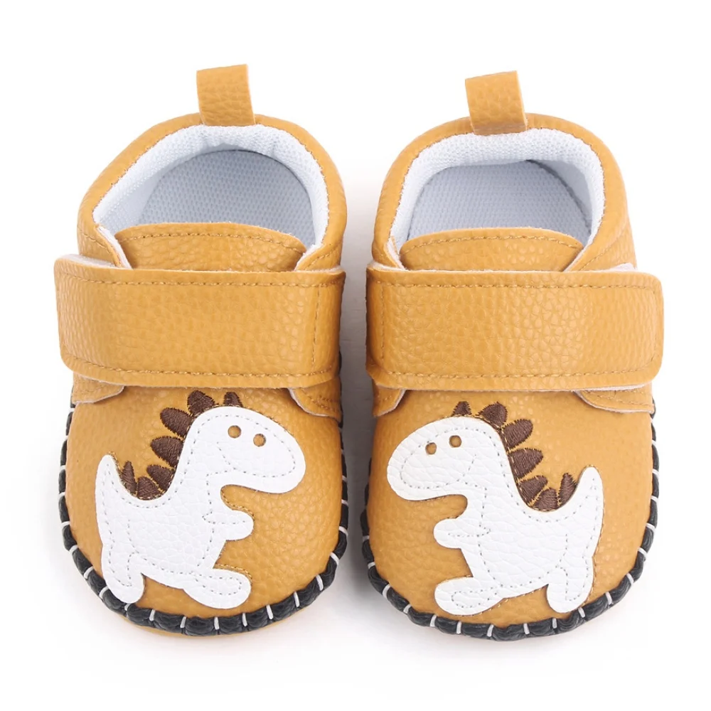 Обувь для новорожденных из ПУ кожи нескользящая Мягкая резиновая обувь с