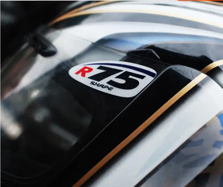 1 пара мотоциклетных шлемов и очков виниловая наклейка R75 Форма E мотоциклетные