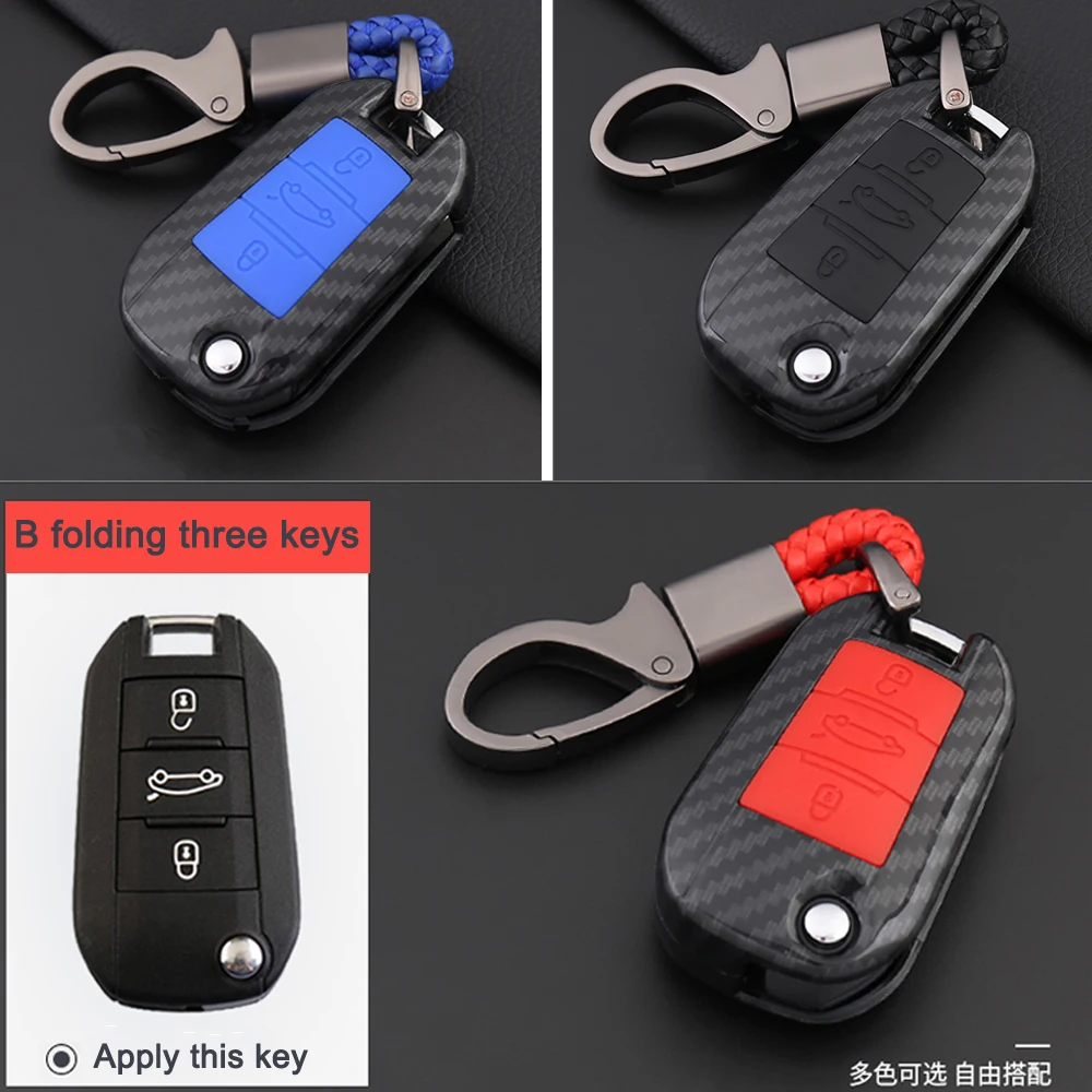 

ABS Silicone Car Remote Key Case Cover For Peugeot 208 308 408 508 2008 3008 4008 Scratch-Resistant Button Protect Shell Holder