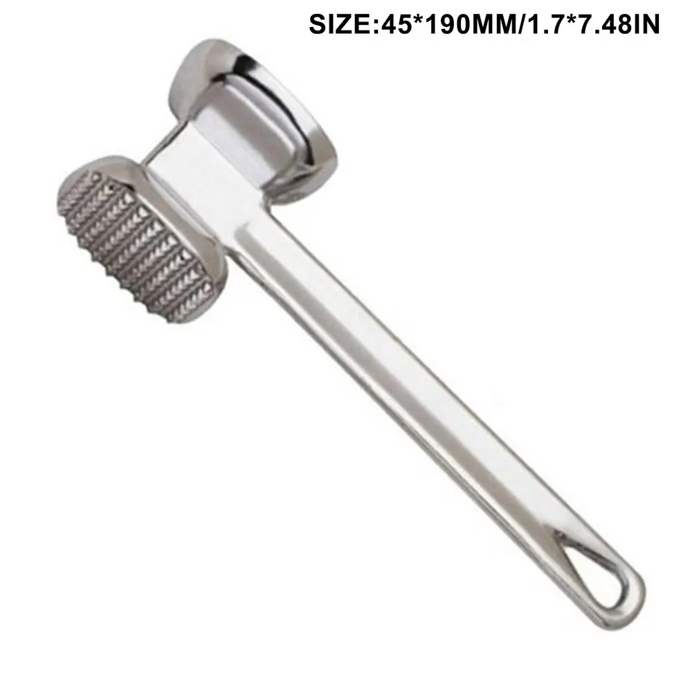 

Kitchen Aluminum Alloy Loose Meat Durable Hammer Kitchen Tools Chrome Craft Meat Tenderizer Steak Hammer