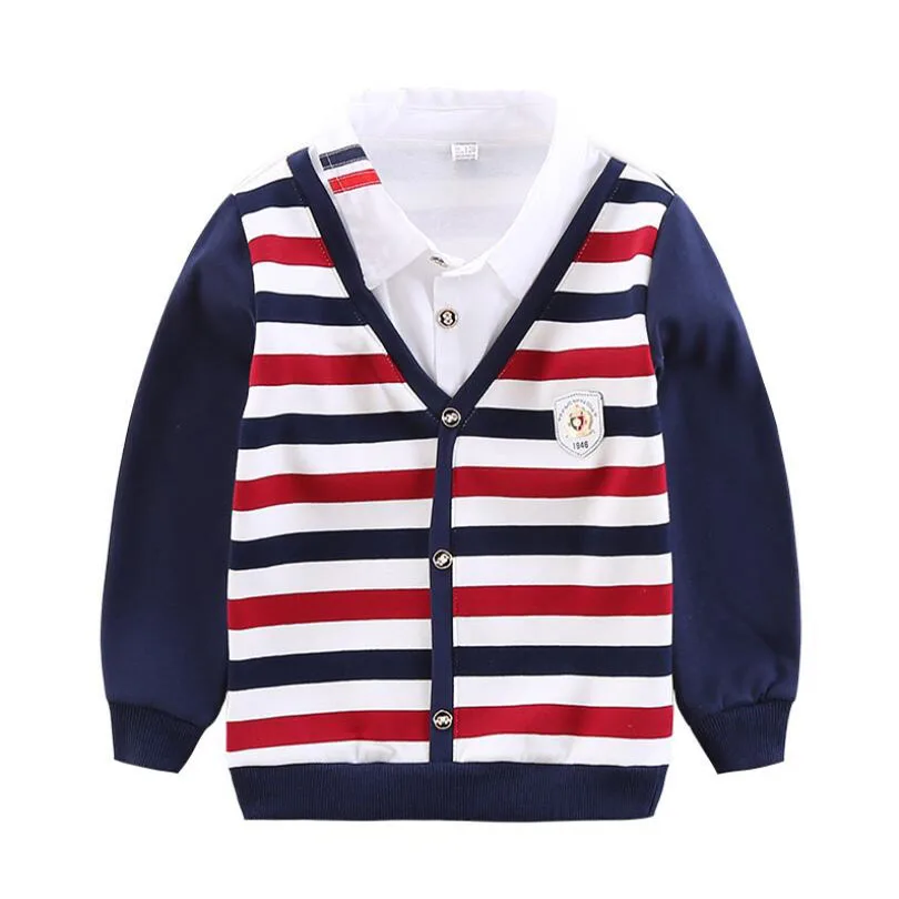 Теплая куртка для маленьких мальчиков бархатная футболка из 2 предметов Детская