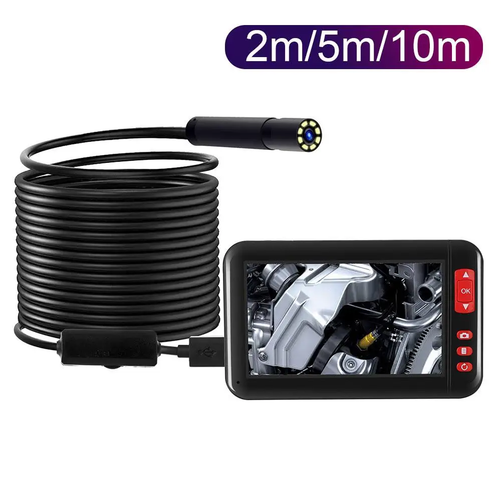 

Endoscope Visual Endoscope 1080p 4.3 Inch Photos Ear Cleaning Tool Monitoring 8mm ABS Durable Practical Ear Spoon Borescope