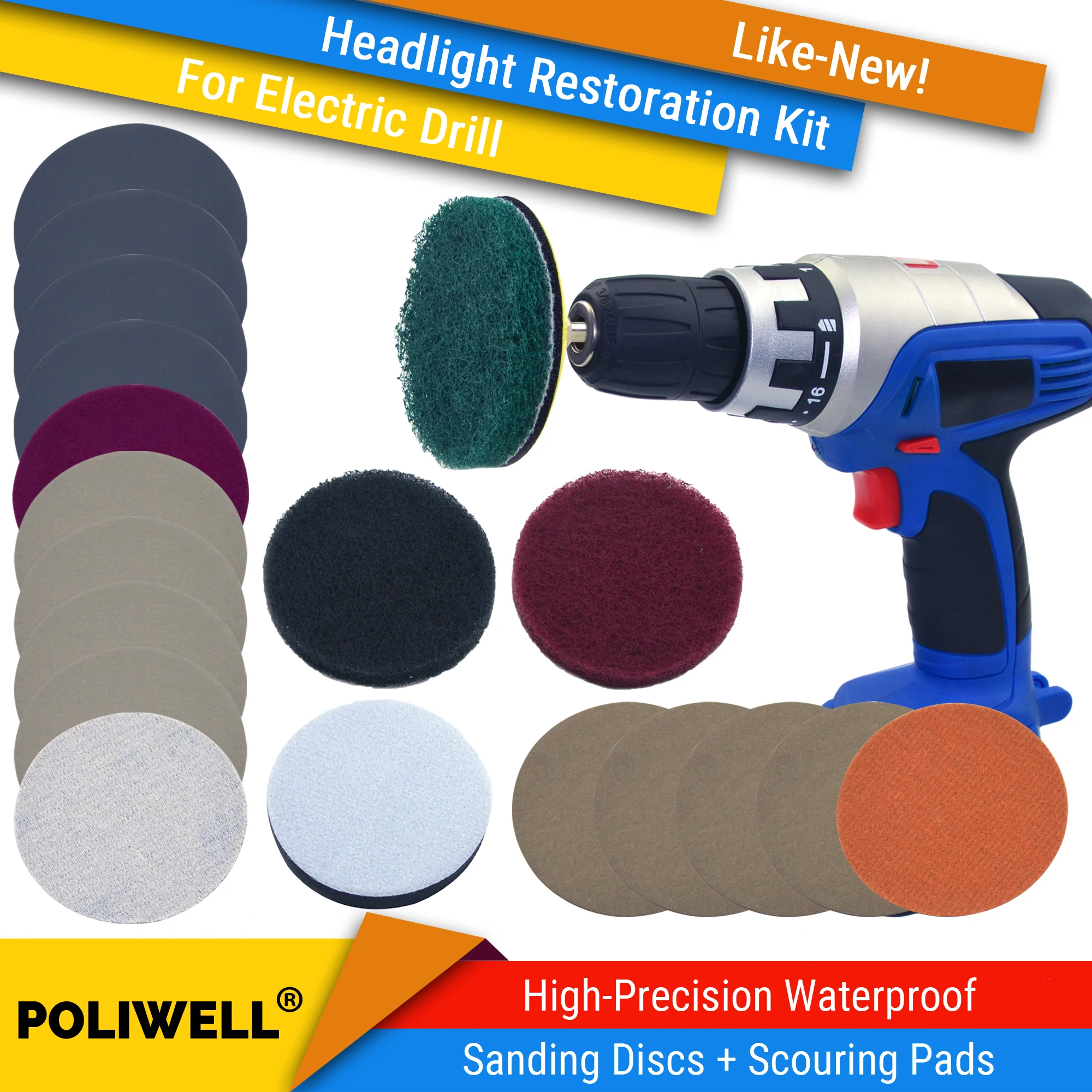 Набор для полировки автомобильных фар DIY пасмурные фары задние противотуманные