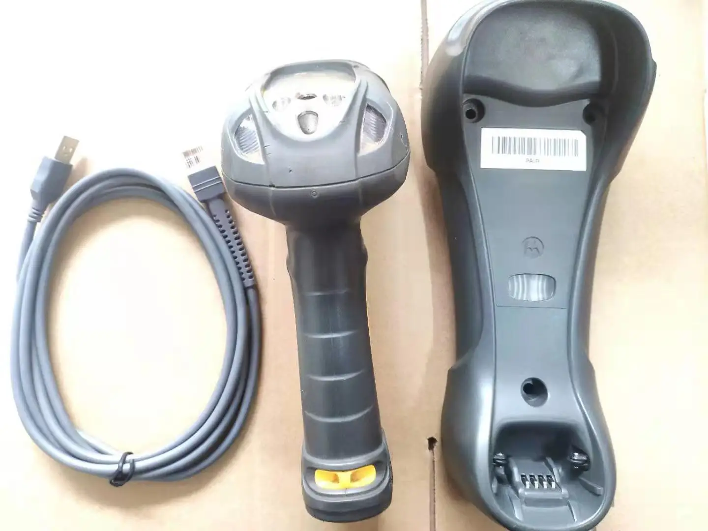 Esc&aacute;ner de c&oacute;digo de barras para coche, lector de c&oacute;digo de barras de rango est&aacute;ndar inal&aacute;mbrico, 1D, para Symbol LS3578 FZ con cuna STB3578-0