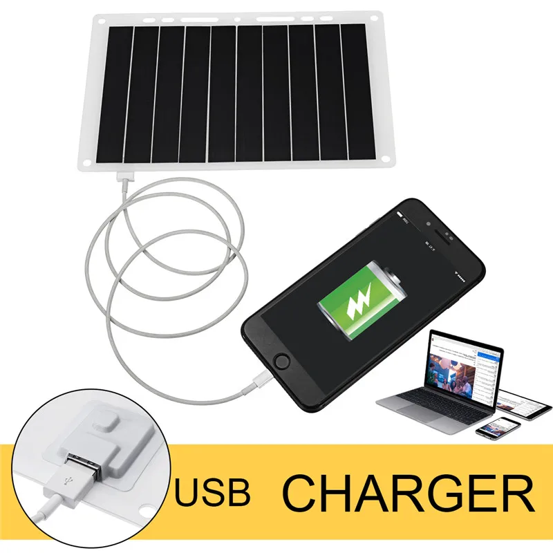 5 в 10 Вт портативное ультратонкое монокристаллическое Силиконовое USB зарядное