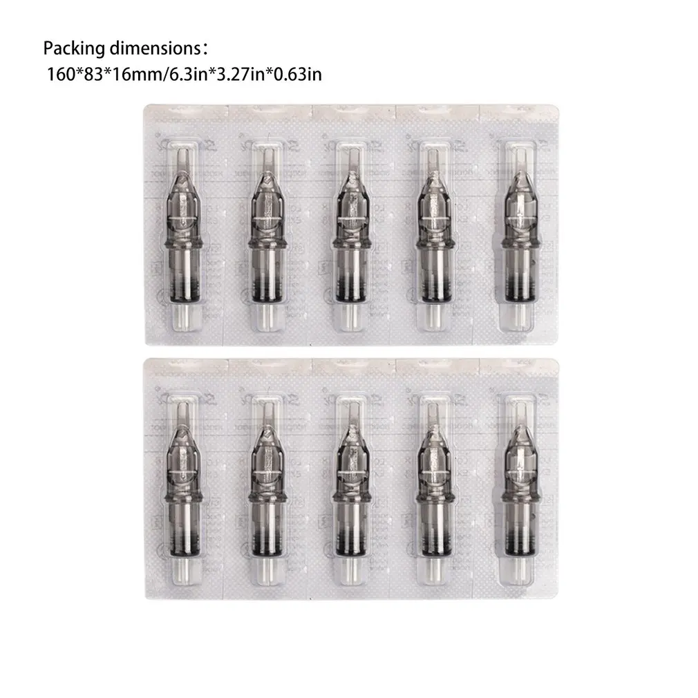 

10pcs Tattoo Cartridge Needles Disposable Semi-Permanent Makeup Eyebrow Tattoo Pen Machine Supply 3RS/5RS/7RS/9RS/11RS