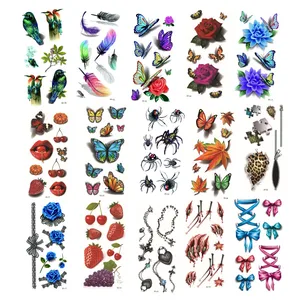 Пикантные модные 3D лук узор татуировки Стикеры на Для женщин тела Краски передачи временные татуировки