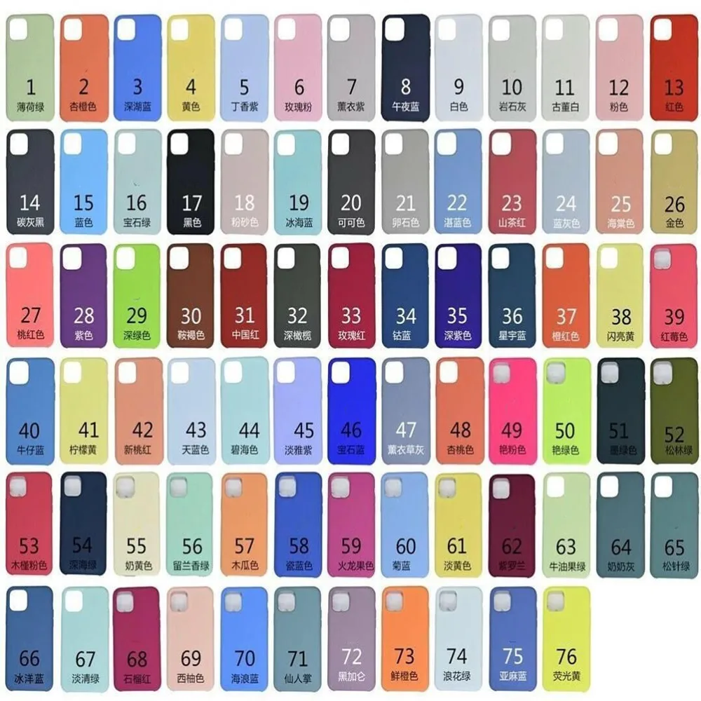 Силиконовый чехол для iphone 11 12 pro max 6 6s 7 8 plus iX XS XR MAX SE телефона с упаковкой 20