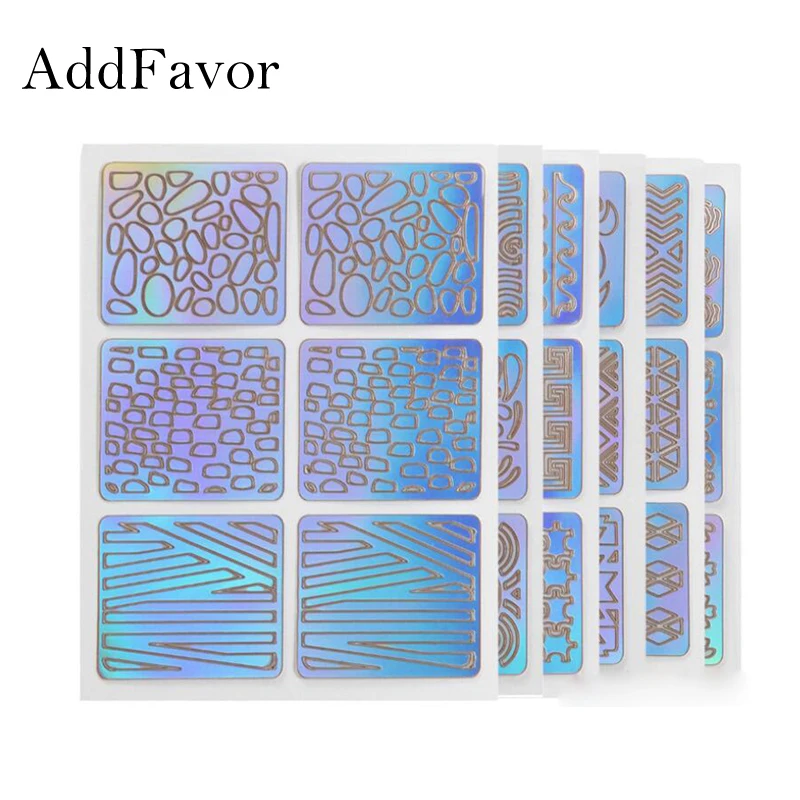 Голографические наклейки Addfavor для дизайна ногтей 24 шт. | Красота и здоровье