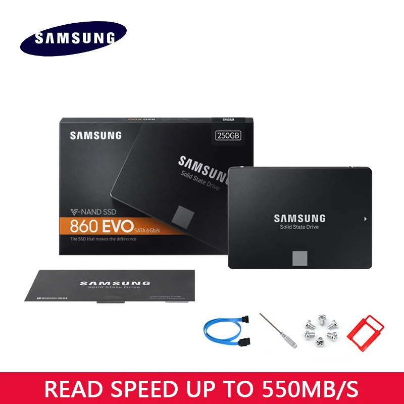 Samsung Внутренний твердотельный накопитель 860 EVO 250 ГБ 500 1 ТБ HDD жесткий диск HD SATA 3 2 5