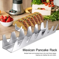 6 grid mexican pancake stand stainless steel taco holder burrito rack creative tabletop tortillas serving rack