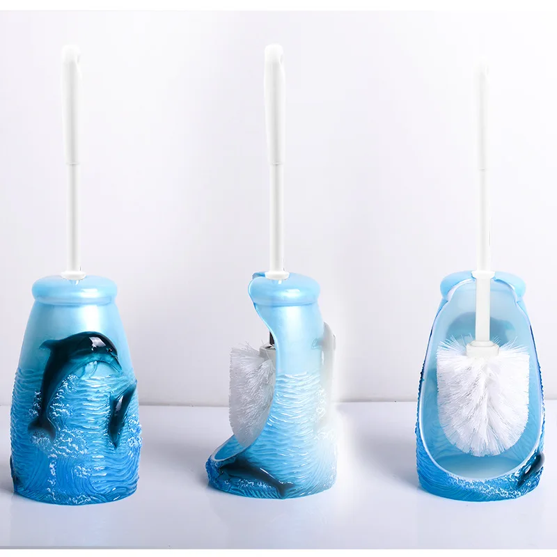 Щетка для унитаза в стиле дельфина полимерная основа принадлежности ванной