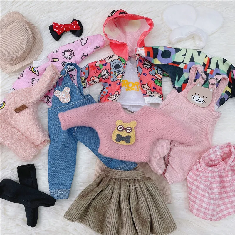 

BJD doll clothes 30 cm doll clothes bjd6 points baby clothes dressing skirt casual suit jeans jacket vest