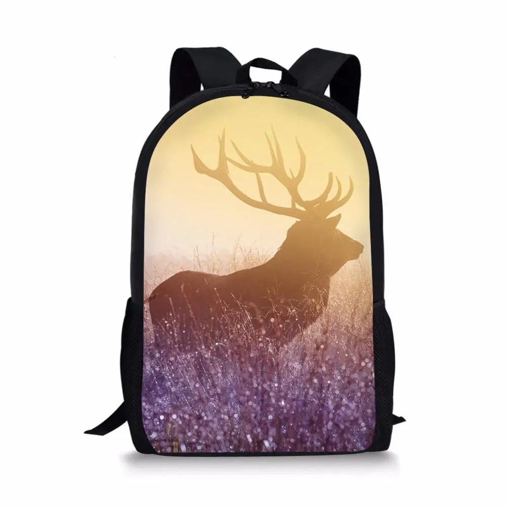 HaoYun Children's Backpacks Fantasy Deers Pattern Toddler Kids School Book Bags Kawaii Animal Fashion Girls Travel Backpack