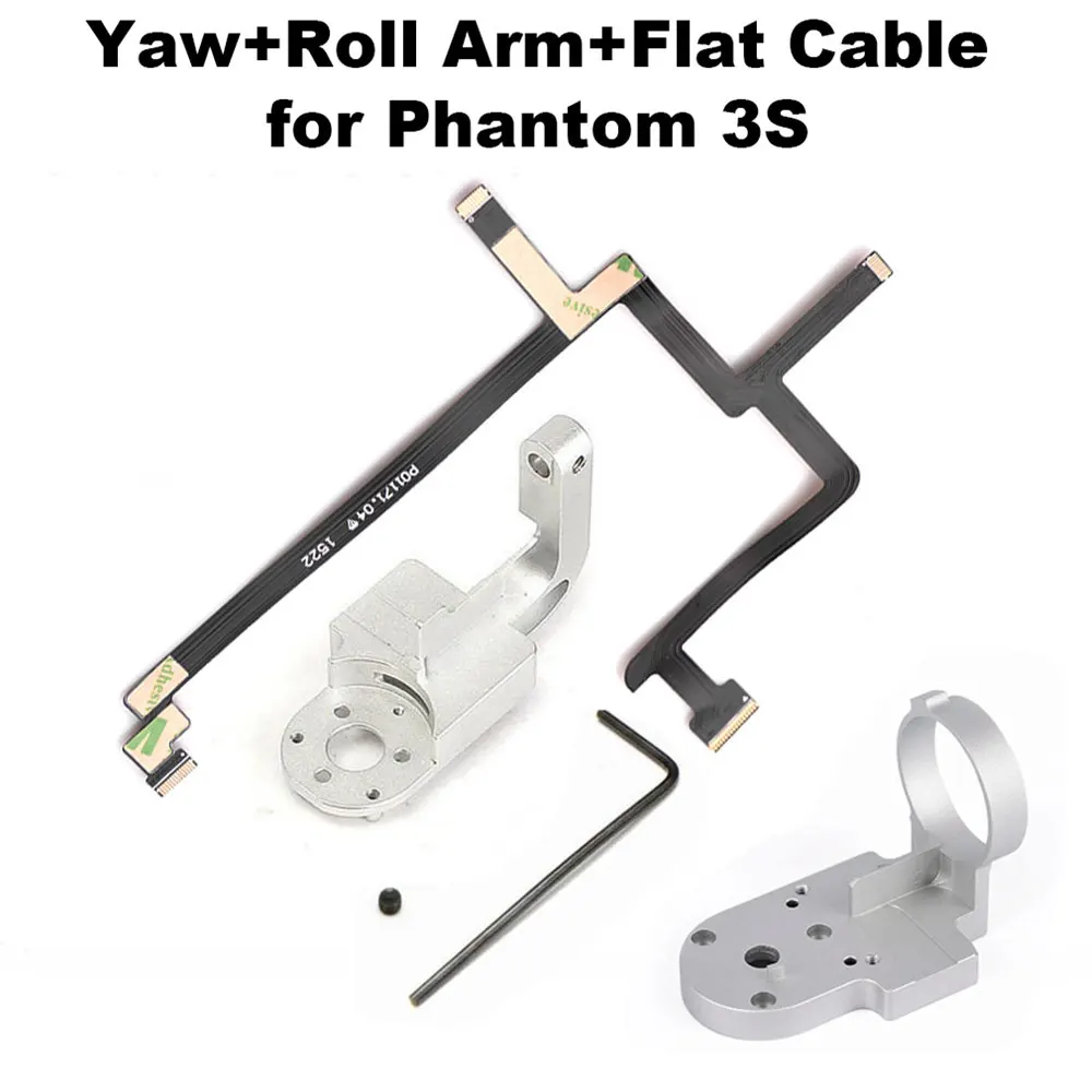 Запасные части для DJI Phantom 3 Standard P3S Drone Camera Yaw Roll Arm Bracket Flat ленточный кабель Flex шаг